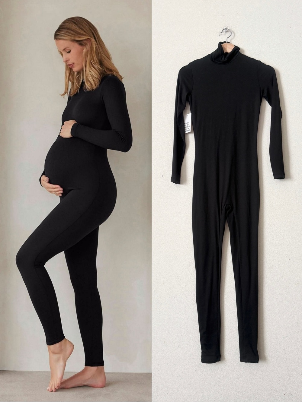 NWT Bumpsuit SMALL The Penelope maternity unitard jumpsuit in black